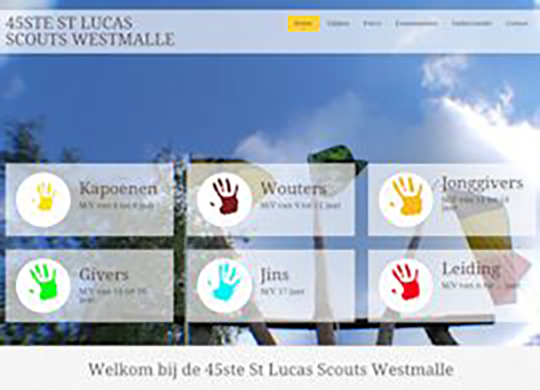 Scouts Westmalle Restyling bestaande website